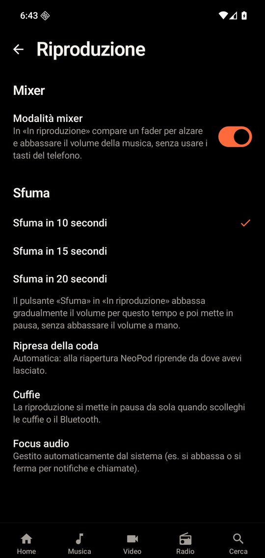 Screenshots: Settings